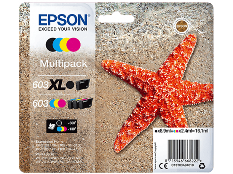 Epson 603XL Inktcartridges Multipack