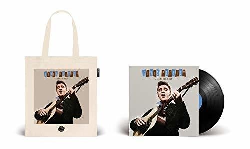 Eine Tragetasche und eine Schallplatte mit Elvis Presley und dem Albumcover.