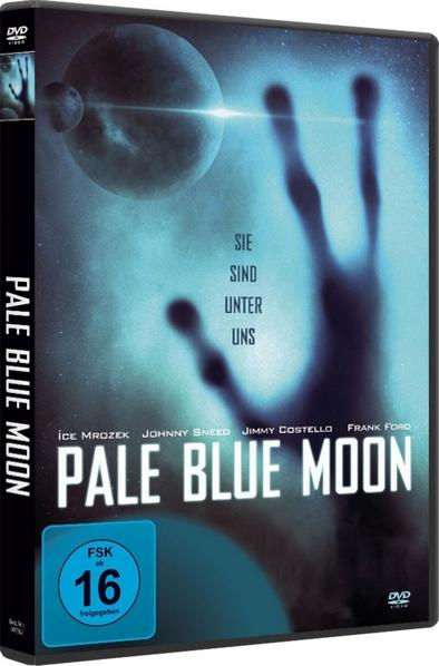Ein DVD-Cover mit blauem Hintergrund, einer Alien-Hand und dem Filmtitel.