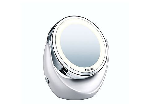 Espejo - Beurer SR-BS, Luz LED, Aumento x5, Blanco