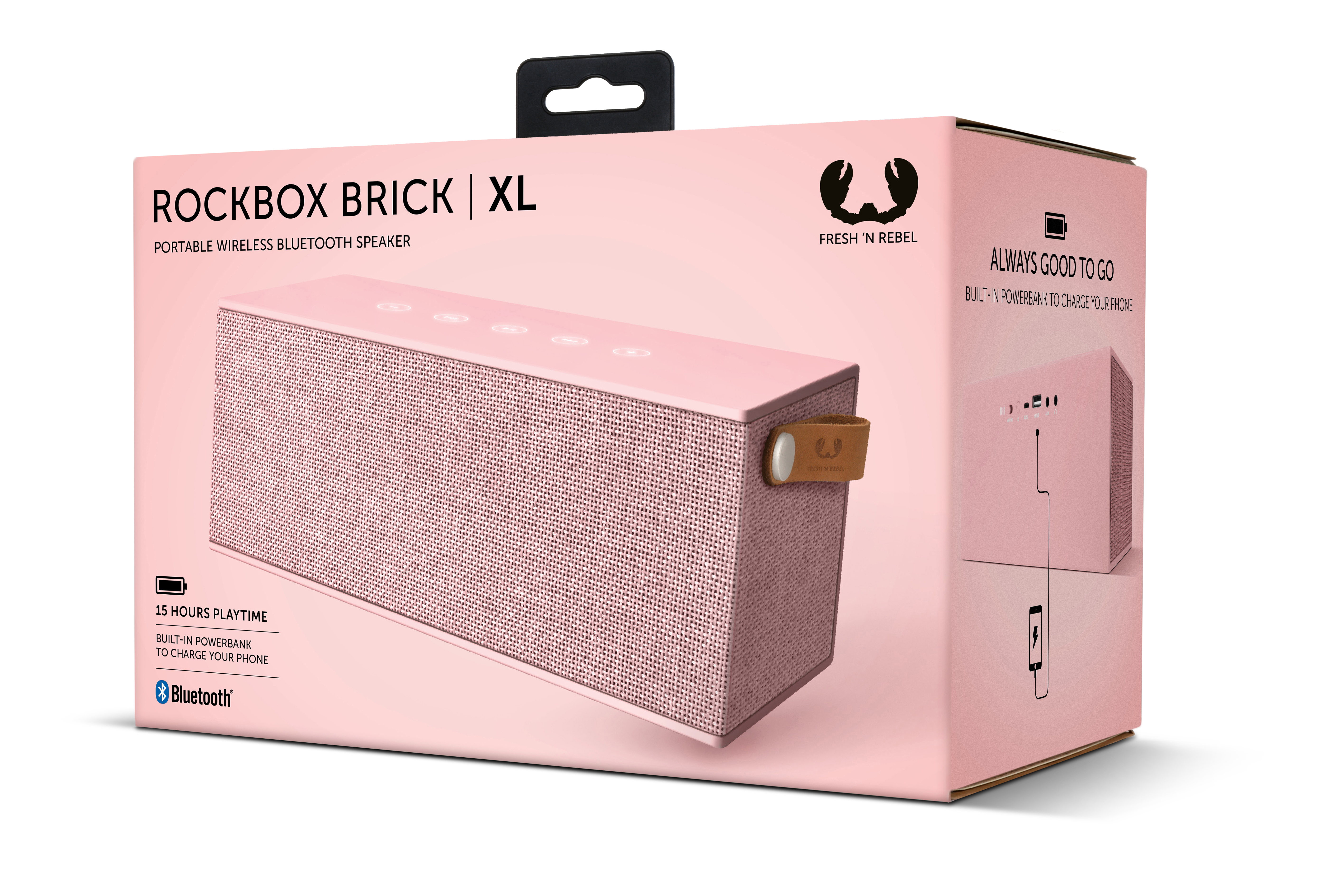 FRESH ‘N REBEL Rockbox Brick XL Bluetooth Lautsprecher, Cupcake