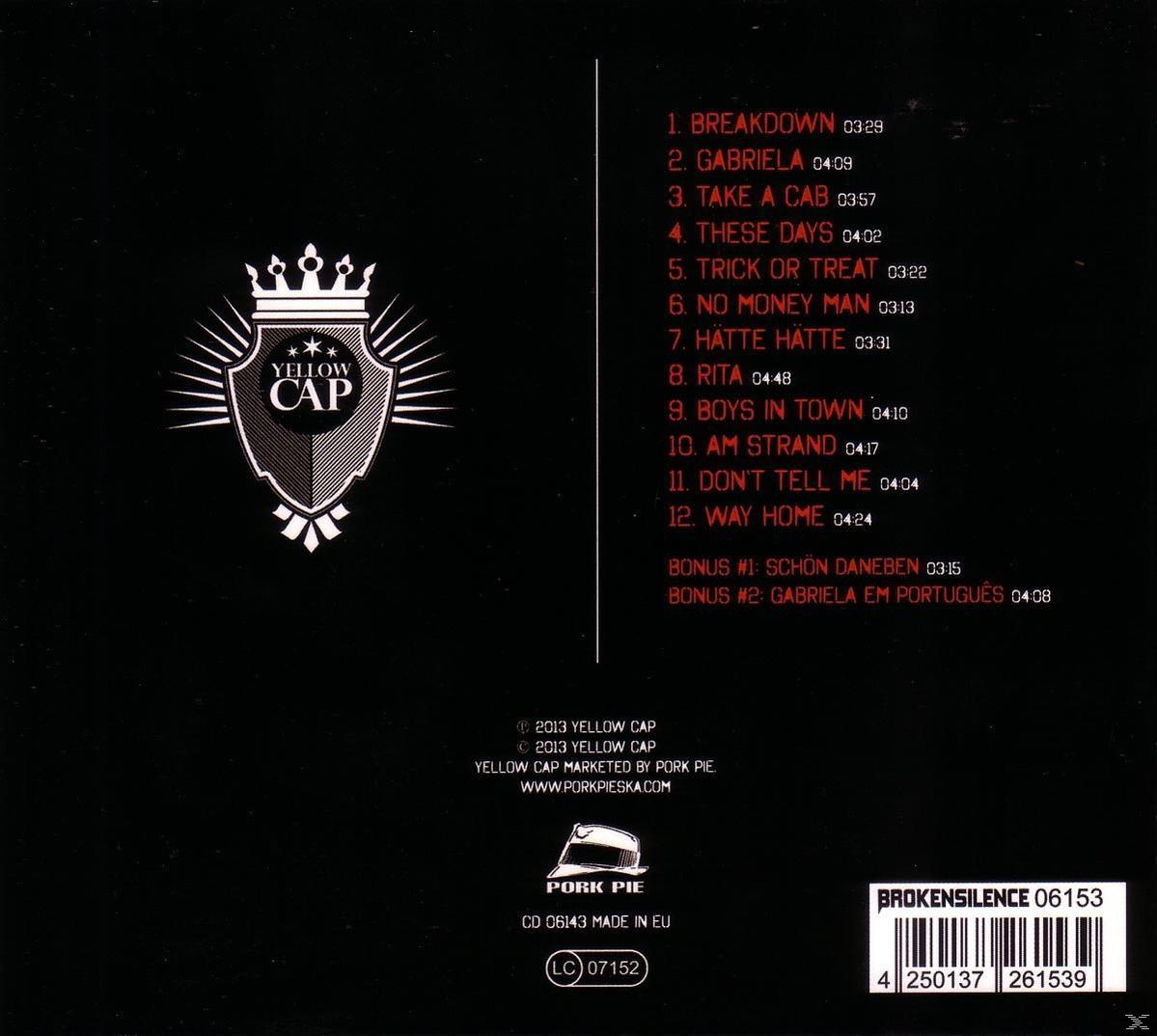 Das Albumcover zeigt das Logo von Yellow Cap, eine Songliste und Informationen zum Label.