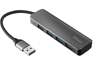 TRUST Halyx Aluminyum 4 Port USB 3.2 Hub Siyah