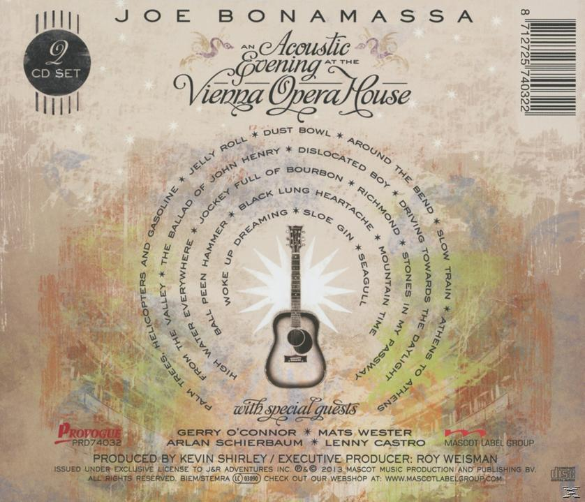 CD borító Joe Bonamassáról, egy gitárról és egy kör alakú dizájnról.