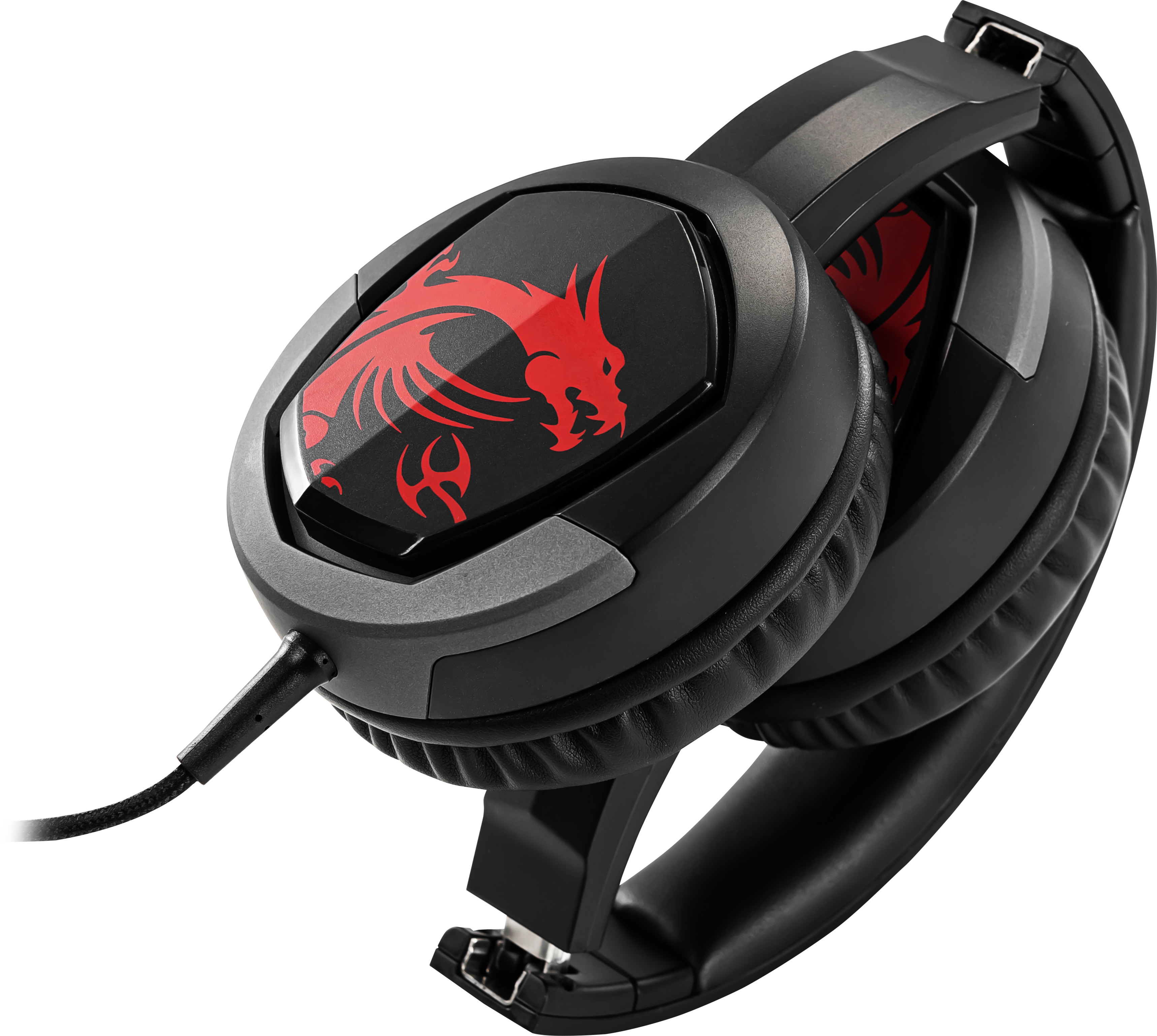 MSI GH30, Over-ear Gaming Headset Schwarz/ Rot