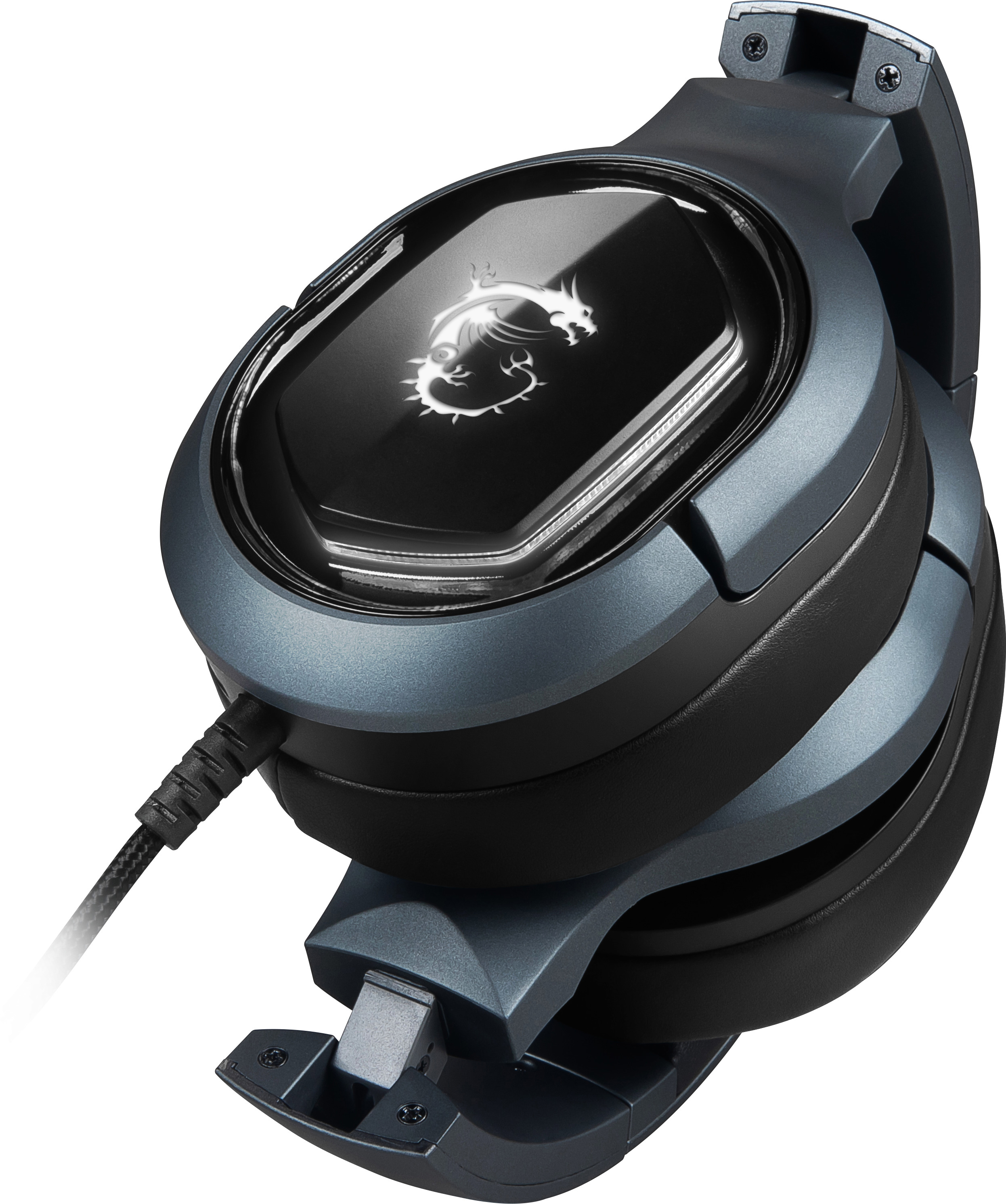MSI Immerse GH50 Gaming Headset (kabelgebunden, 40 mm Neodym Driver, 20 Hz - 20 Khz, USB 2.0, schwarz, 300 Gramm, RGB)