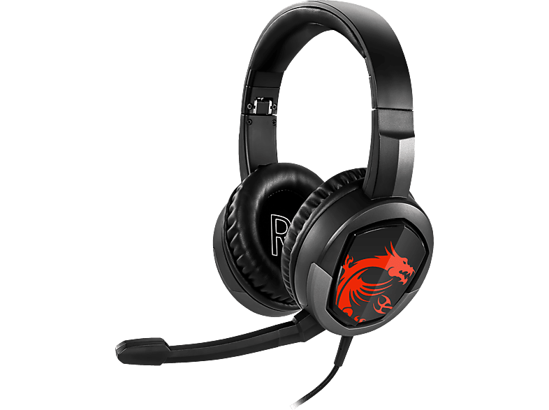 GH30, Rot Over-ear Schwarz/ Headset Gaming MSI