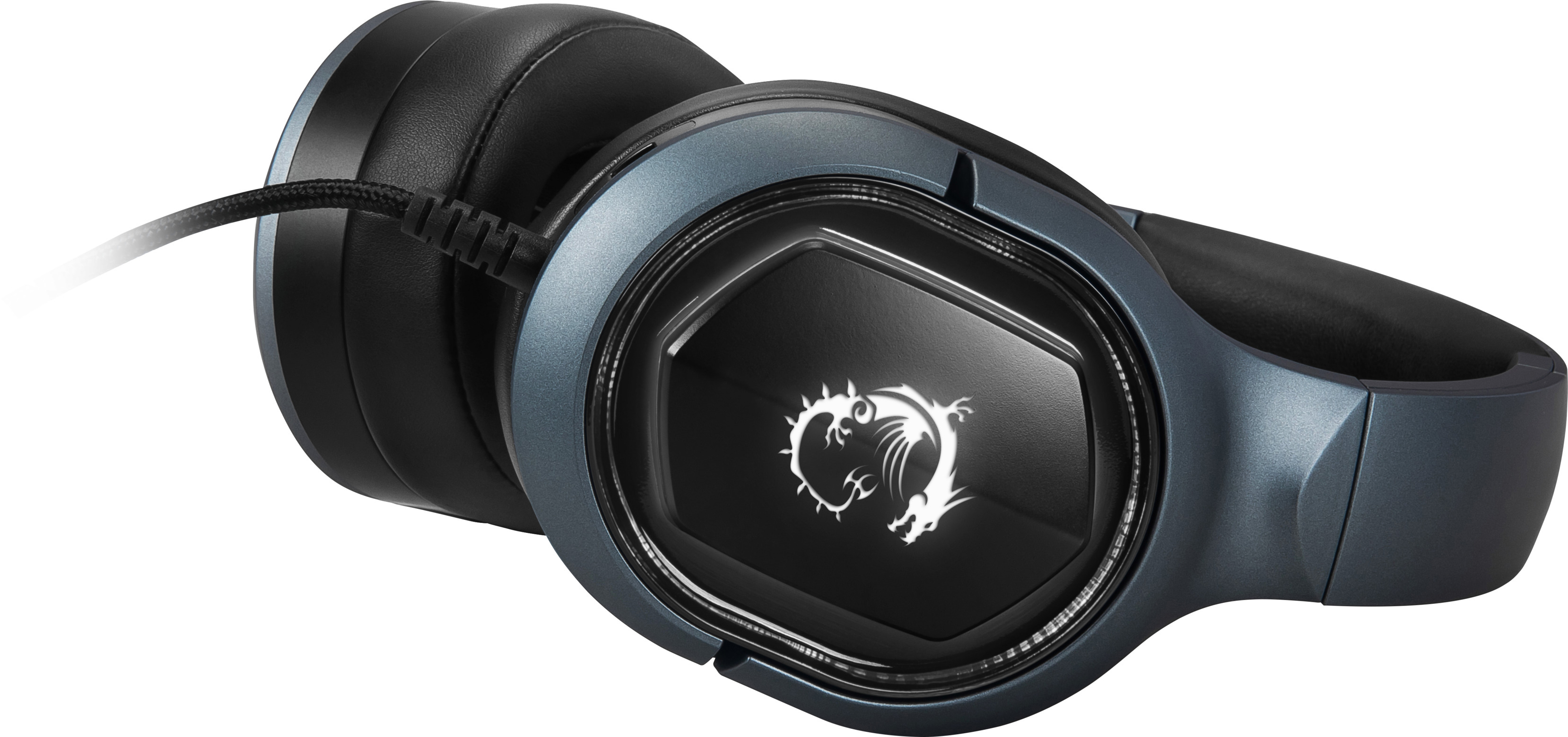 MSI Immerse GH50 Gaming Headset (kabelgebunden, 40 mm Neodym Driver, 20 Hz - 20 Khz, USB 2.0, schwarz, 300 Gramm, RGB)