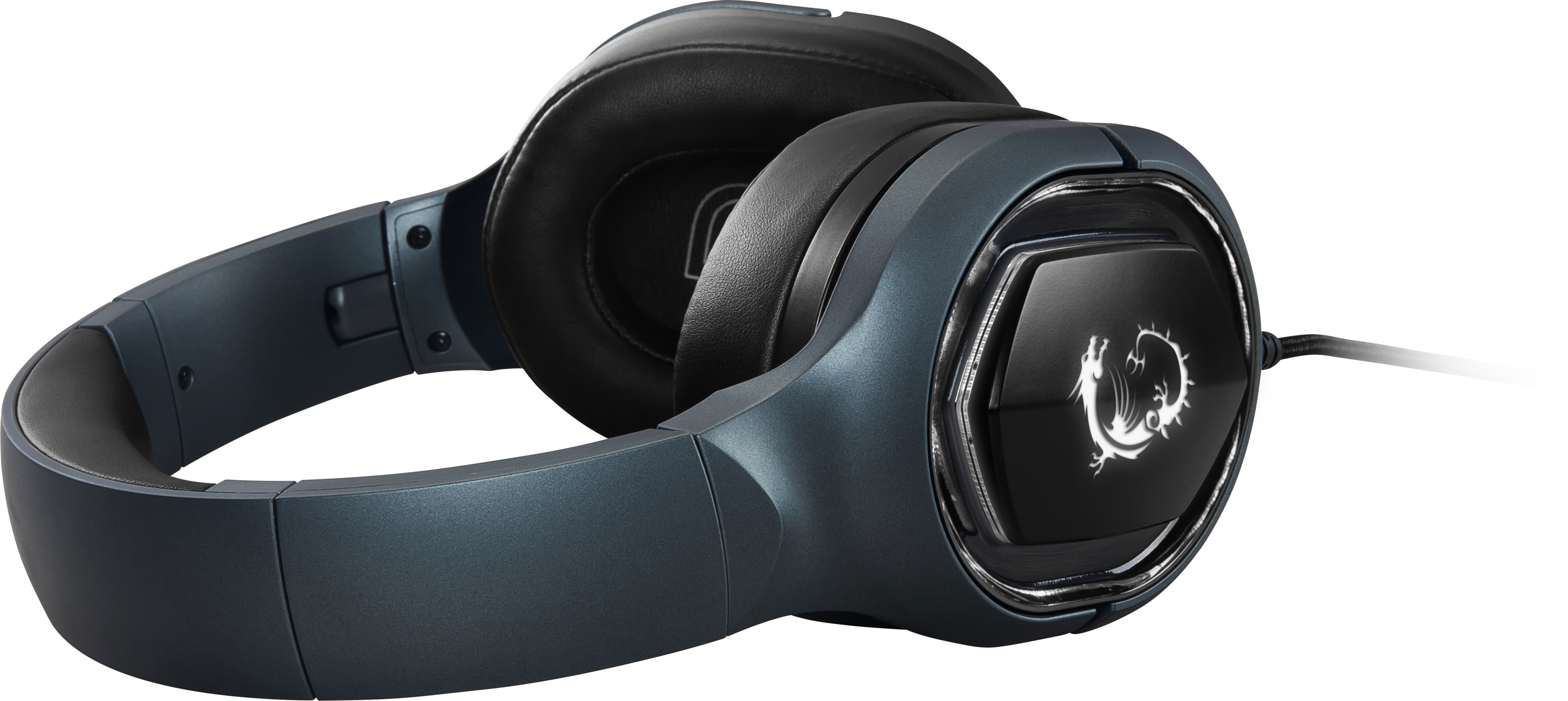 MSI Immerse GH50 Gaming Headset (kabelgebunden, 40 mm Neodym Driver, 20 Hz - 20 Khz, USB 2.0, schwarz, 300 Gramm, RGB)