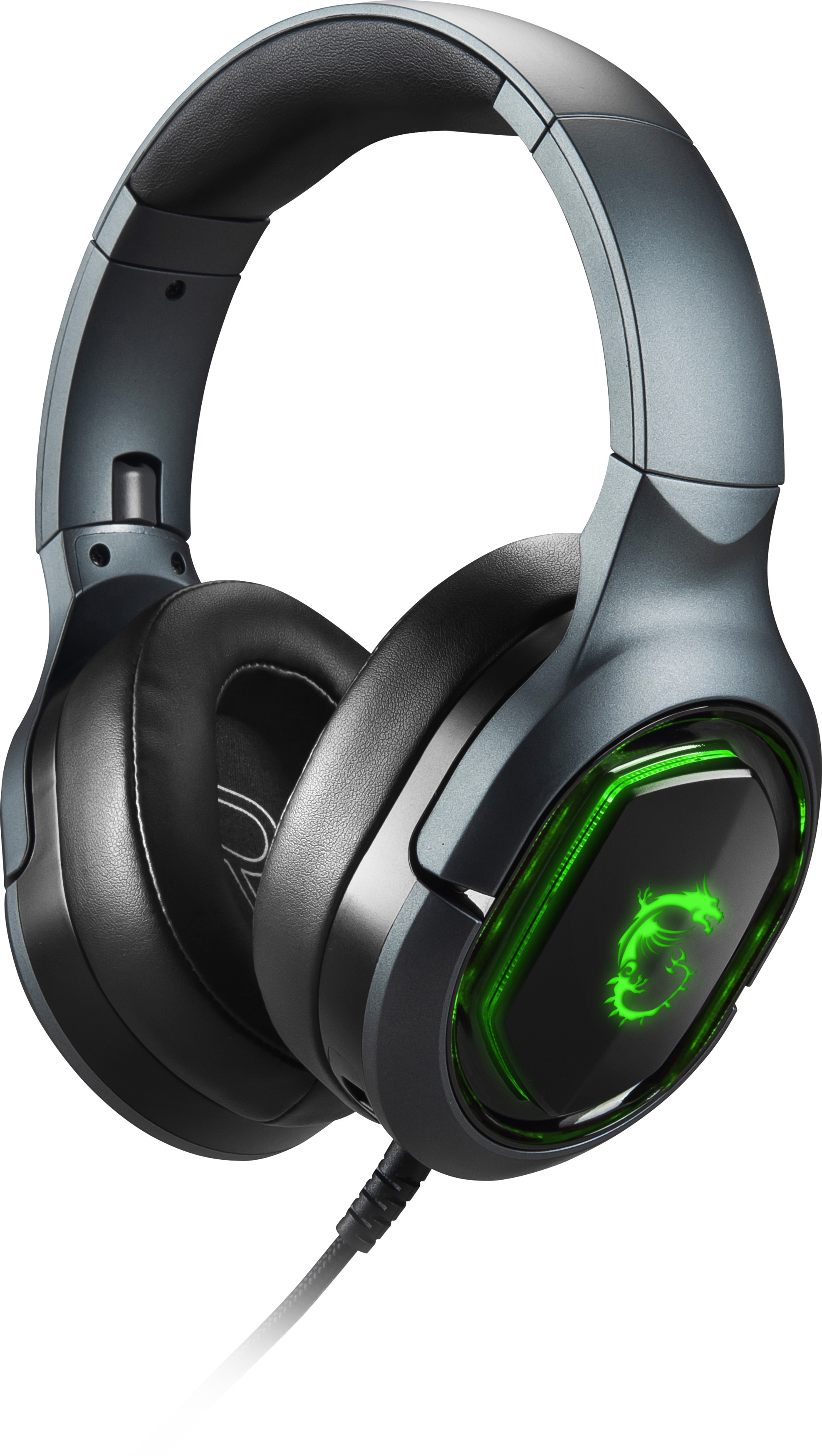 MSI Immerse GH50 Gaming Headset (kabelgebunden, 40 mm Neodym Driver, 20 Hz - 20 Khz, USB 2.0, schwarz, 300 Gramm, RGB)