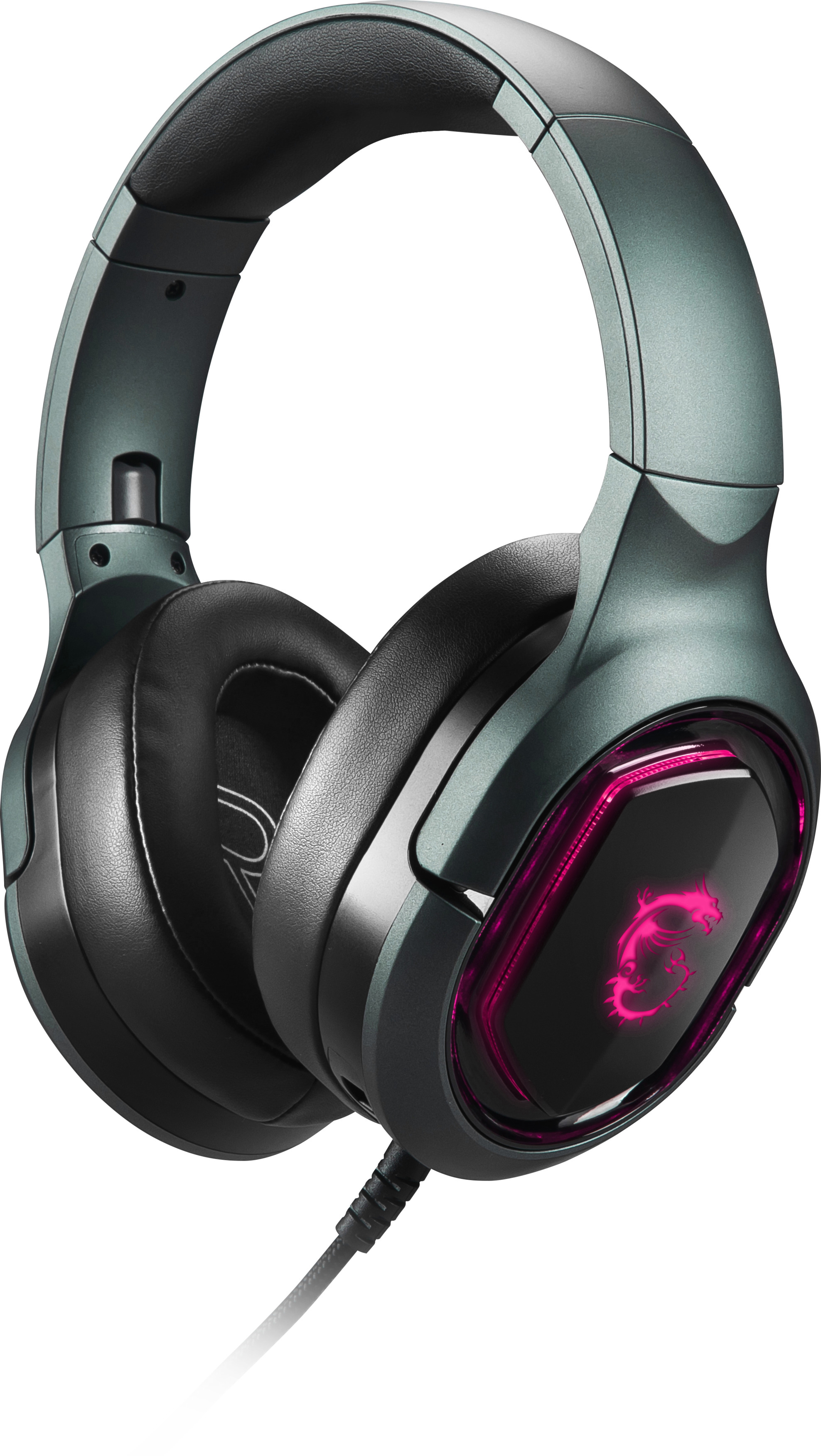MSI Immerse GH50 Gaming Headset (kabelgebunden, 40 mm Neodym Driver, 20 Hz - 20 Khz, USB 2.0, schwarz, 300 Gramm, RGB)
