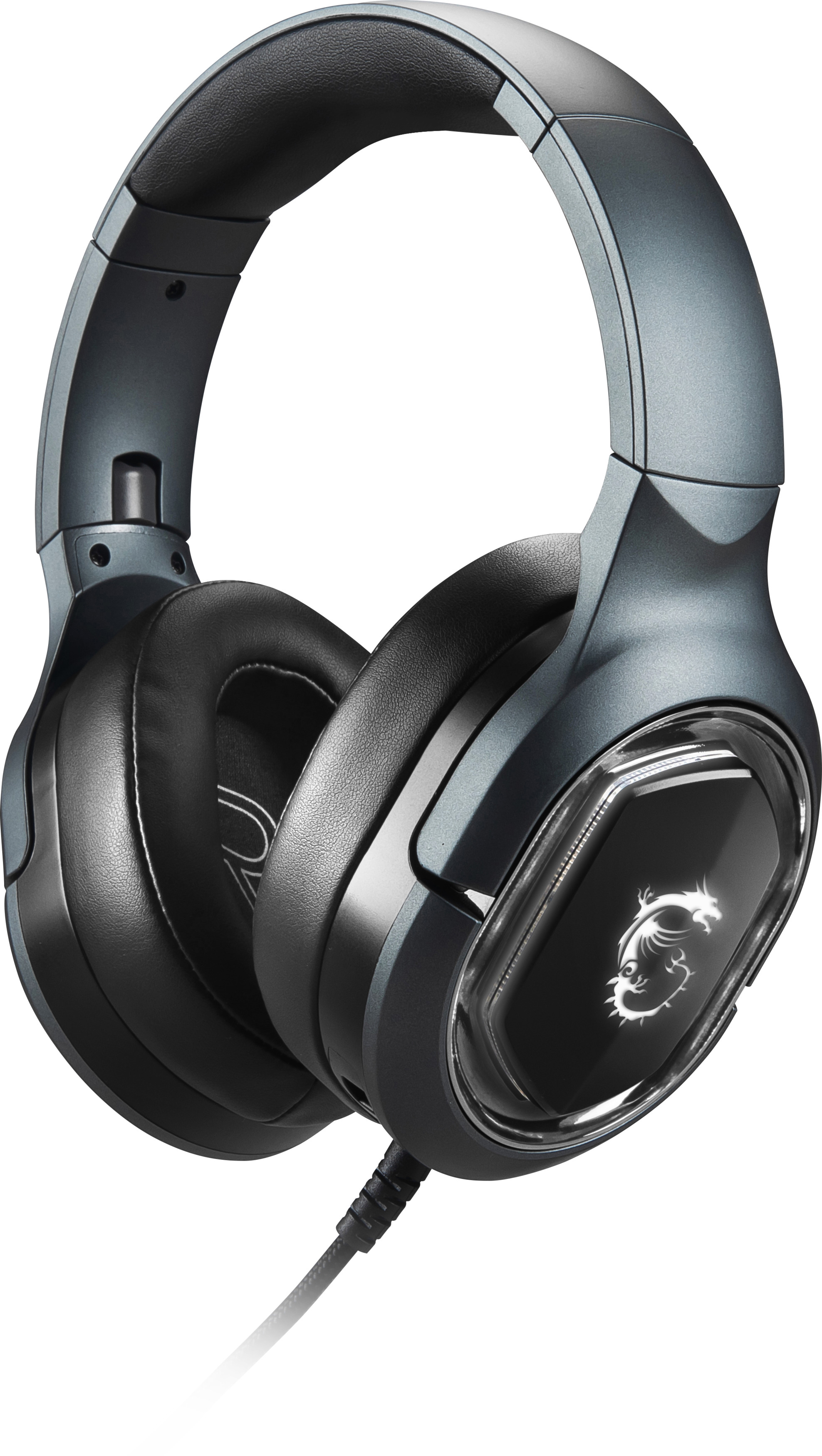 MSI Immerse GH50 Gaming Headset (kabelgebunden, 40 mm Neodym Driver, 20 Hz - 20 Khz, USB 2.0, schwarz, 300 Gramm, RGB)