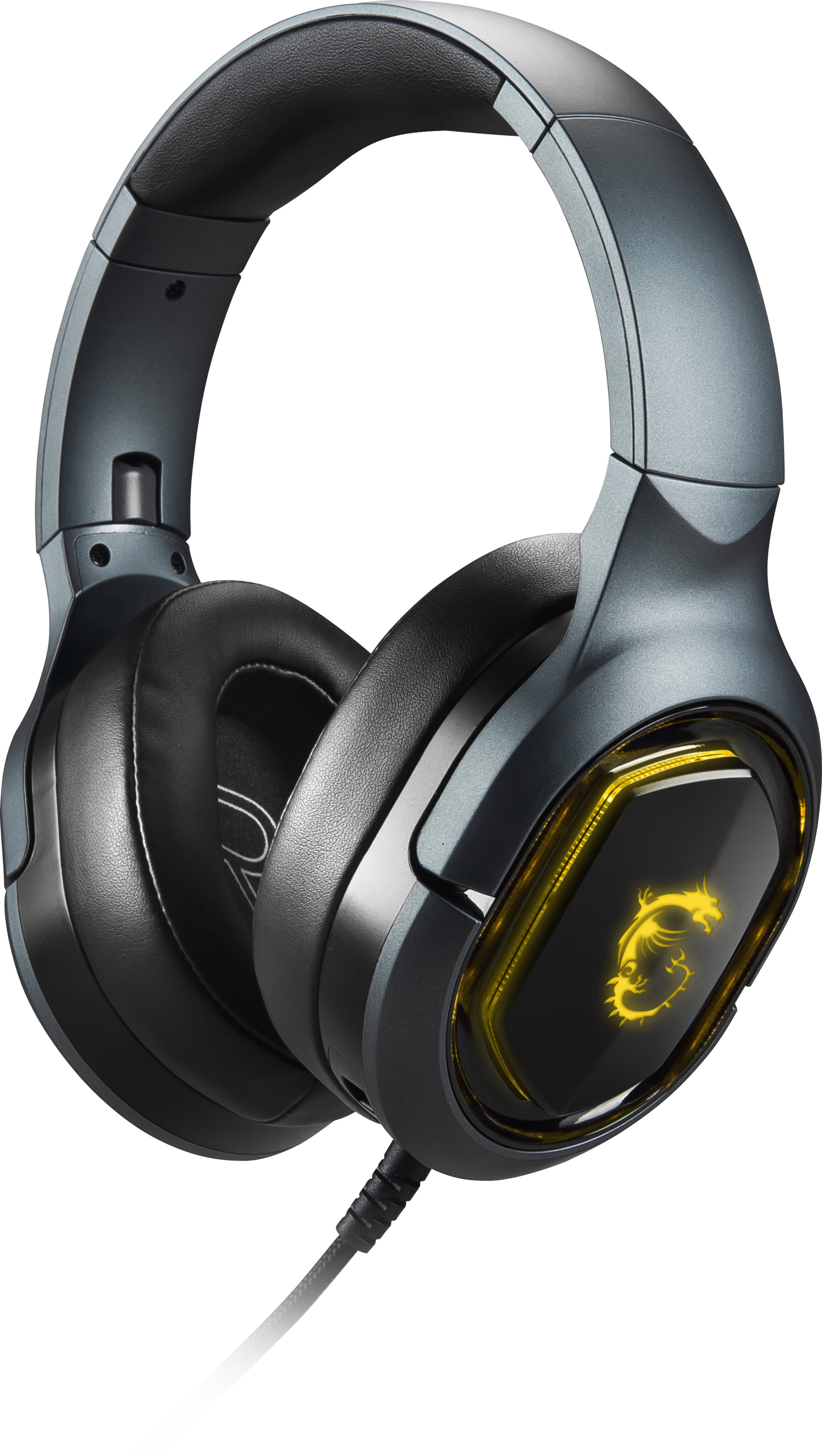 MSI Immerse GH50 Gaming Headset (kabelgebunden, 40 mm Neodym Driver, 20 Hz - 20 Khz, USB 2.0, schwarz, 300 Gramm, RGB)
