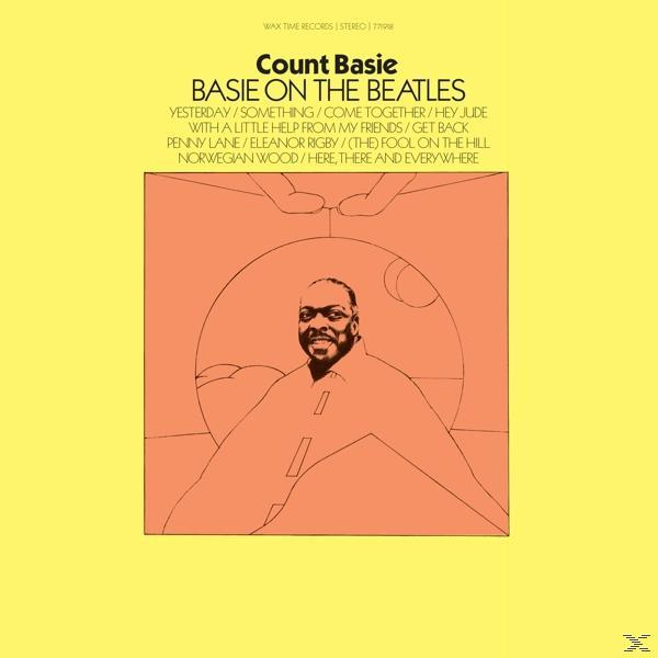 Count Basie album borítója portréval, narancssárga háttérrel és Beatles dalok listájával.