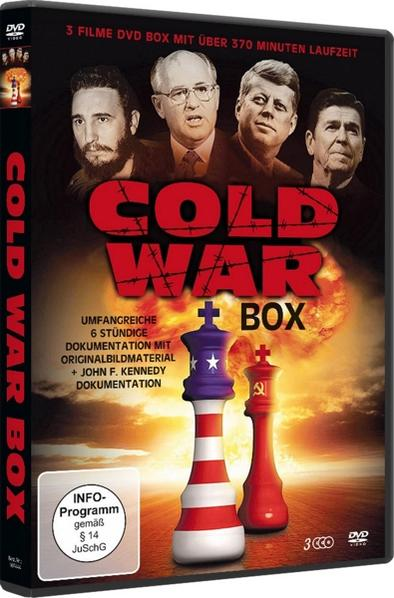 DVD-Box-Set mit Bildern von Castro, Kennedy, Reagan und anderen. Thema: Kalter Krieg.