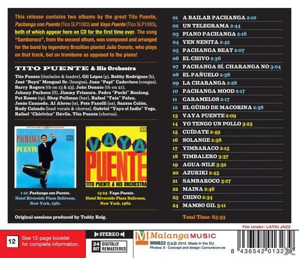 Album borítója szöveggel és képekkel. Két album borítója bal oldalon és egy számlista jobb oldalon.