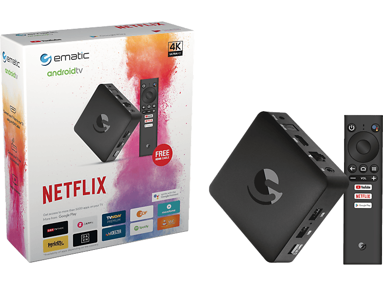EMATIC SRT202 4K Box Android Streaming
