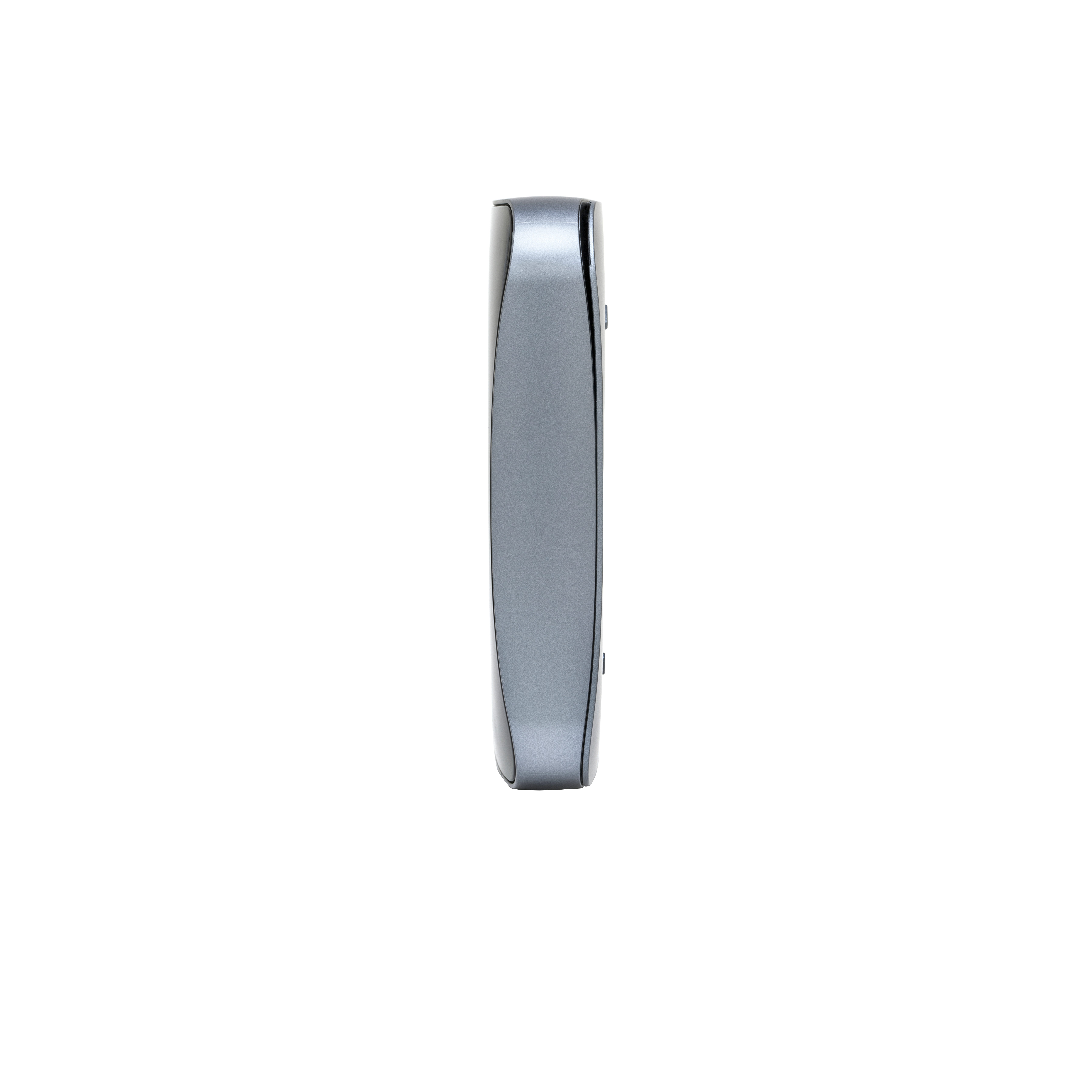 A shiny metallic tube, possibly a pen or a stick, against a black background.