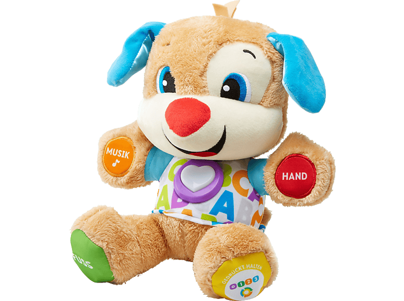 FISHER PRICE Lernspaß Hündchen, Baby-Spielzeug mit Musik, Kuscheltier Lernspielzeug Mehrfarbig