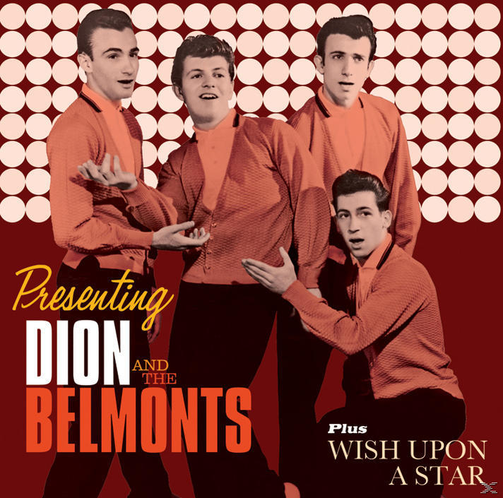 Album borítója négy férfival narancssárga pulóverben. Szöveg: Presenting Dion and The Belmonts.