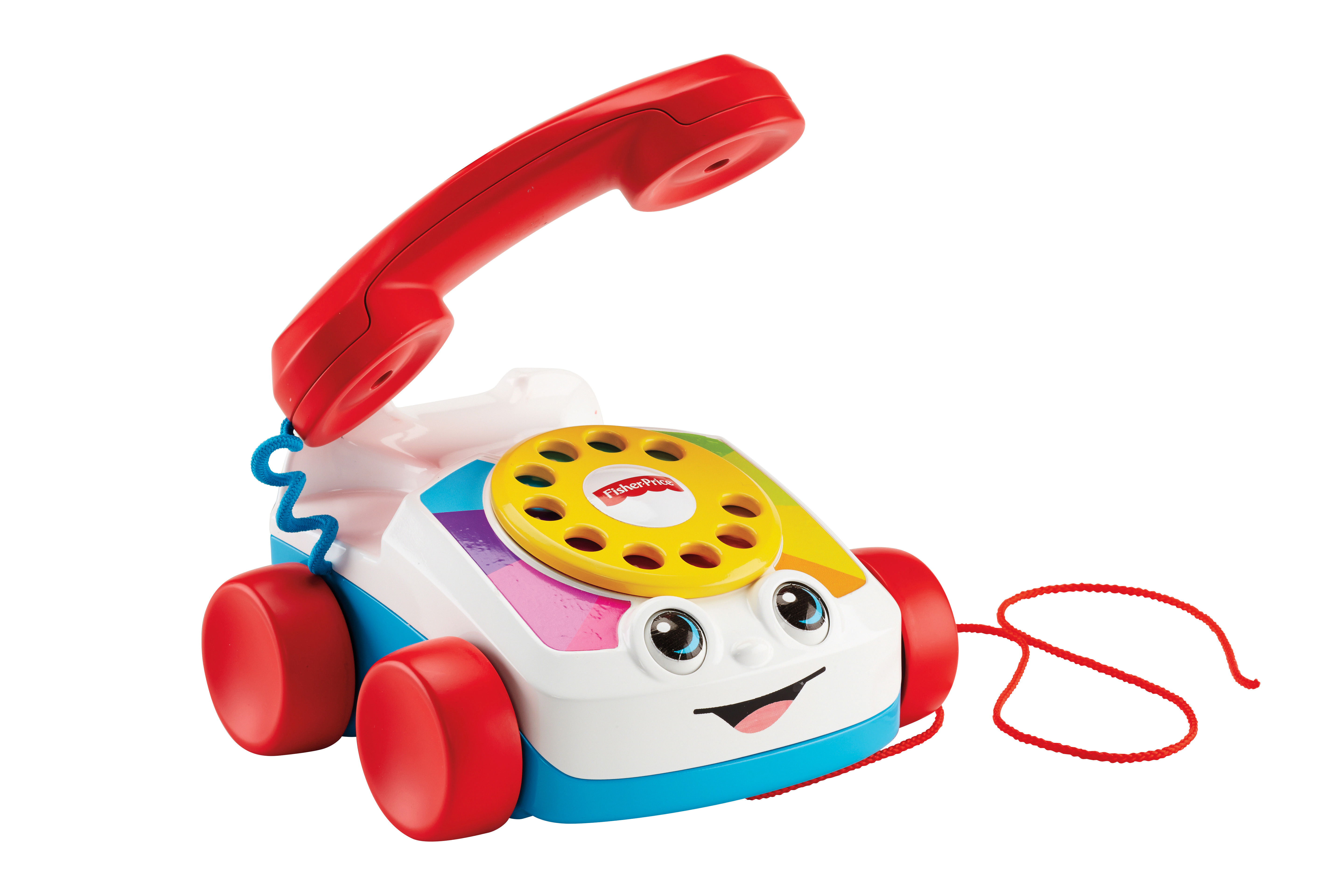 FISHER PRICE Nachzieh-Spielzeug, Mehrfarbig Baby Nachziehtier Plappertelefon, Spielzeug-Telefon