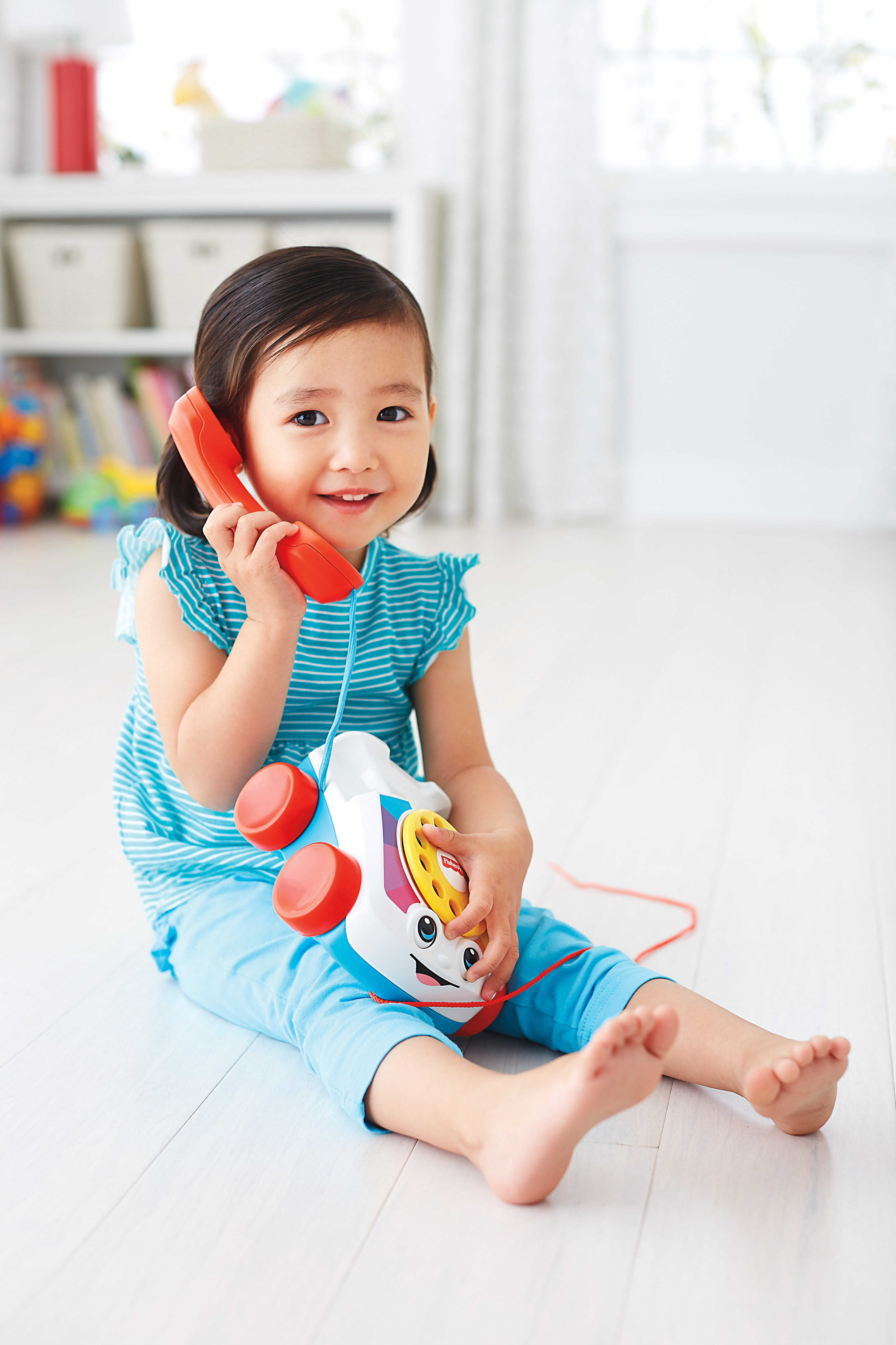 FISHER PRICE Plappertelefon, Spielzeug-Telefon Nachzieh-Spielzeug, Baby Mehrfarbig Nachziehtier