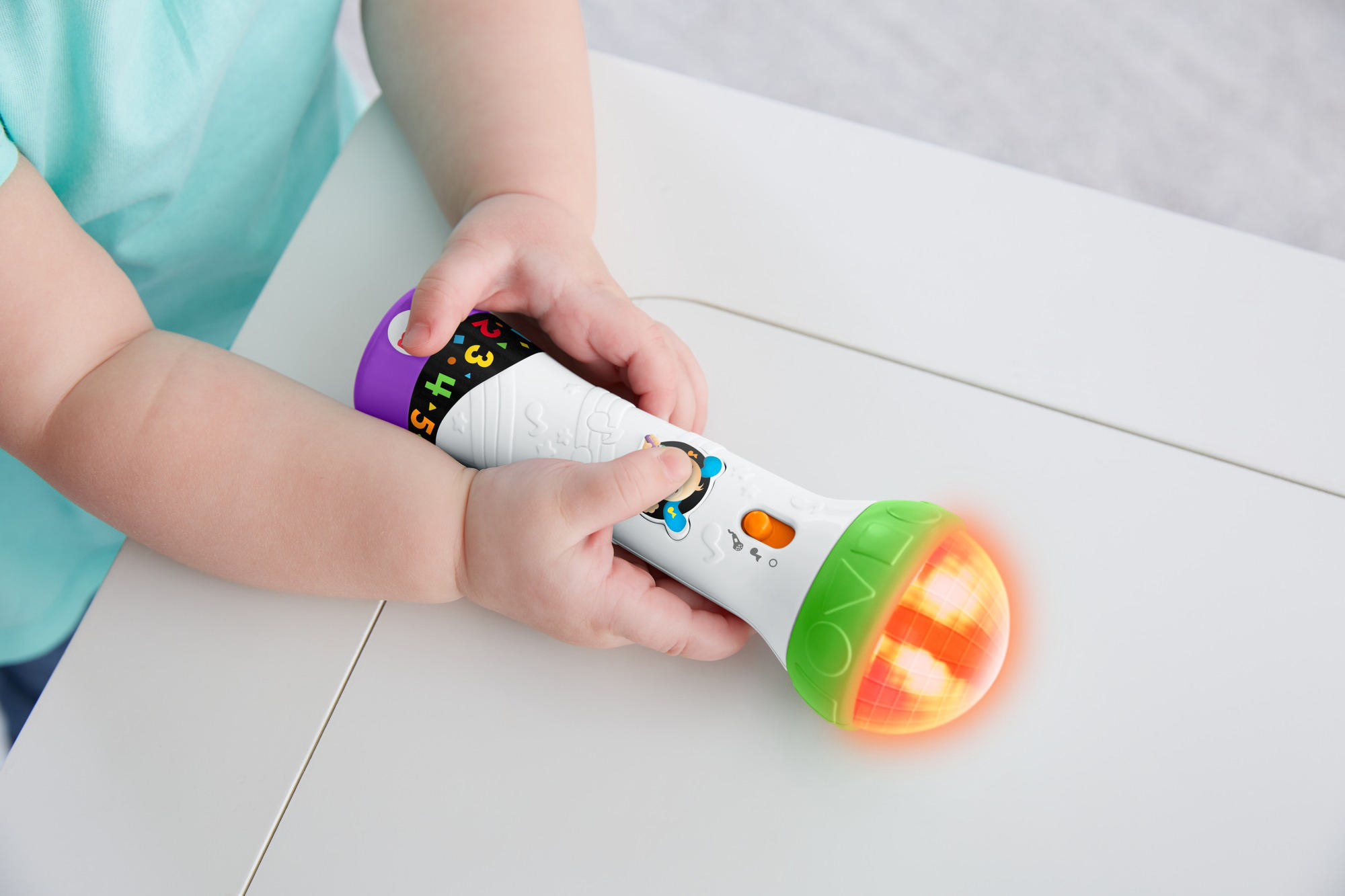FISHER PRICE Lernspaß Mikrofon, Baby-Spielzeug, Kinder Mikrofon Lernspielzeug Mehrfarbig