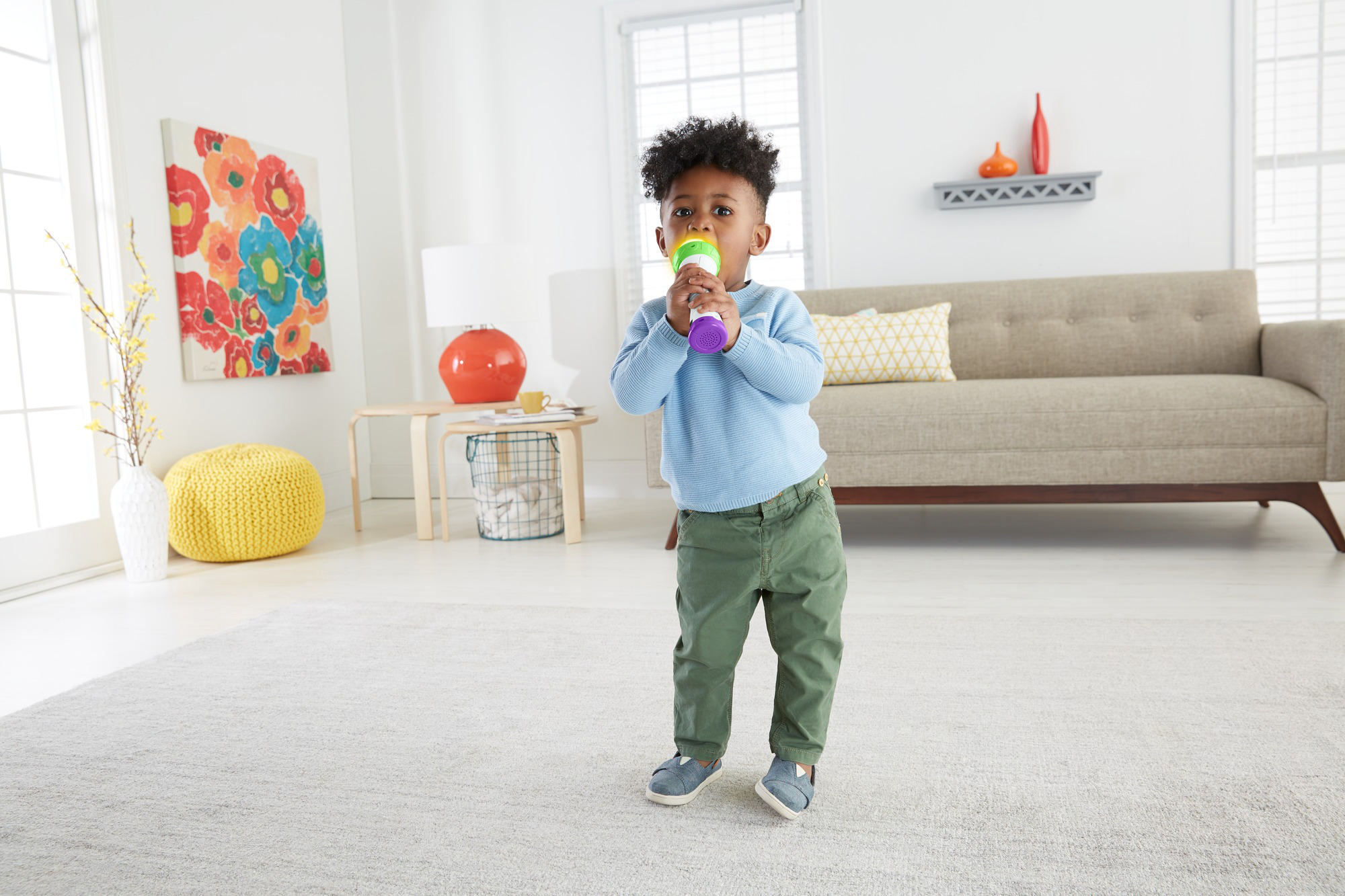 FISHER PRICE Lernspaß Mikrofon, Baby-Spielzeug, Kinder Mikrofon Lernspielzeug Mehrfarbig