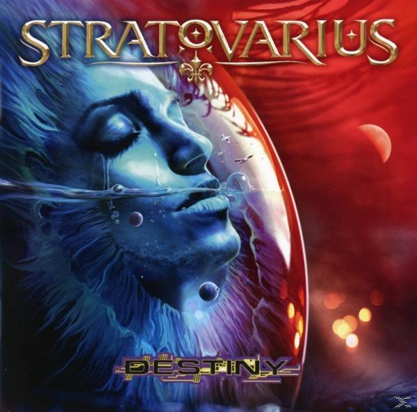 Stratovarius album borító, egy nő arca vízben, piros háttérrel.