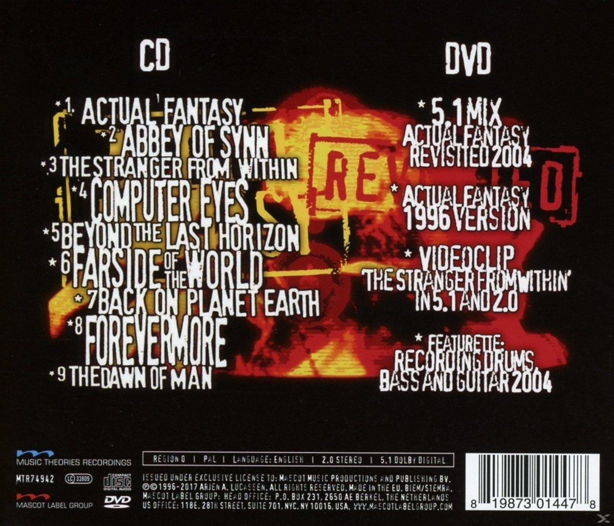 CD és DVD borító piros és sárga szöveggel. A dalok címei fel vannak sorolva.