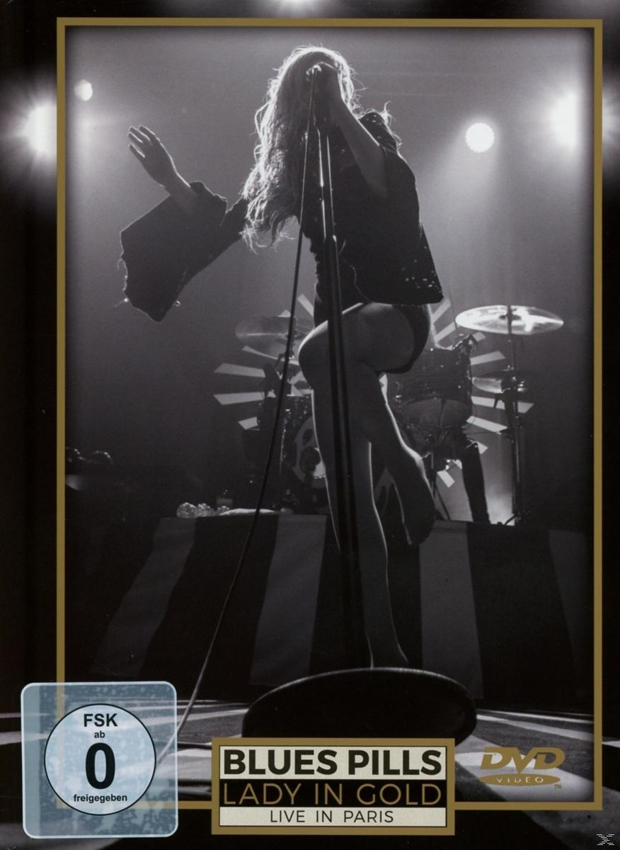 DVD borító egy színpadon éneklő nővel. Cím: Blues Pills, Lady in Gold.