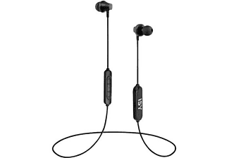 Auriculares inalámbricos - ISY IBH-3001-BK, De botón, Bluetooth 4.2, Hasta 5 horas, Micrófono, Negro
