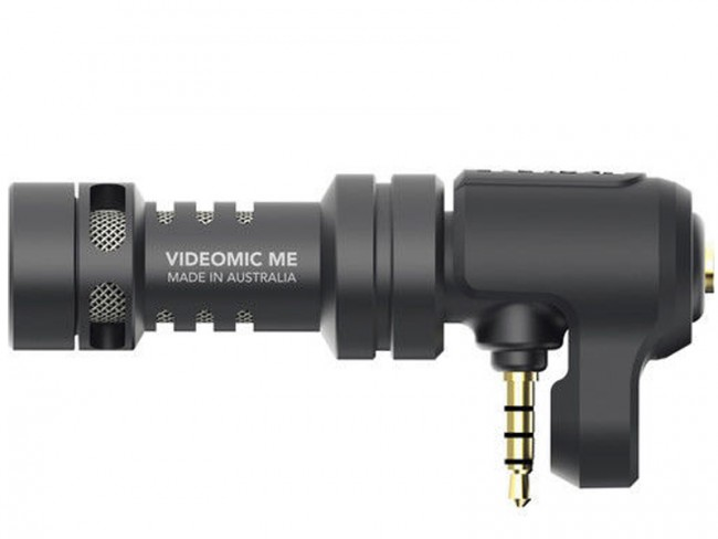 Accesorio smartphone - Rode VideoMic Me, Micrófono direccional, Jack 3.5 mm, Soporte flexible, Negro