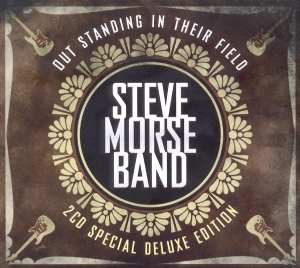 Album borító: Steve Morse Band, egy kör alakú design, gitárok, barna és arany szöveg.