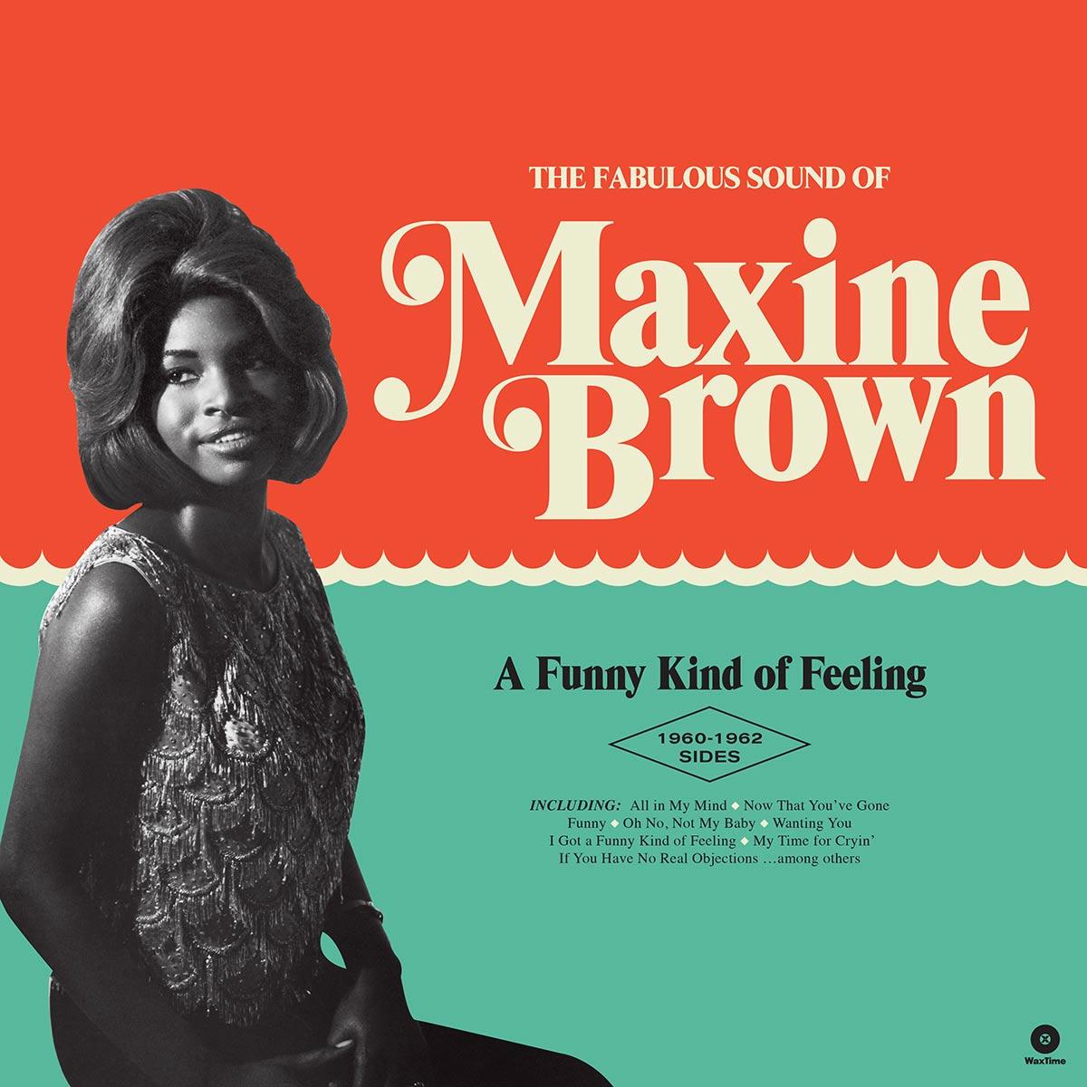 Maxine Brown album borítója. Fekete-fehér fotón egy narancssárga-vörös háttér előtt.