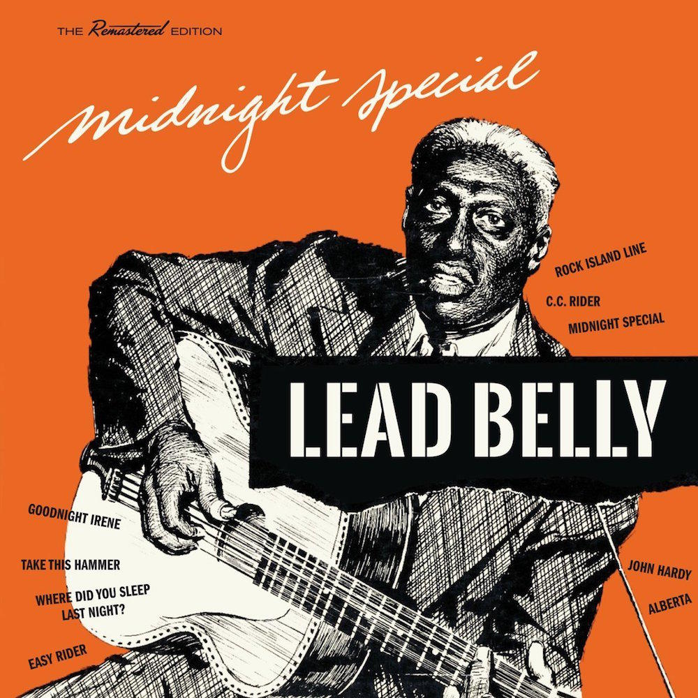 A 'Midnight Special' album borítója Lead Belly-től, egy gitáros férfival.