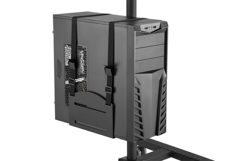 DIGITUS DA-90374 Mobiler Arbeitsplatz, max. 32 Zoll, rotierbar, Neigbar, Schwarz