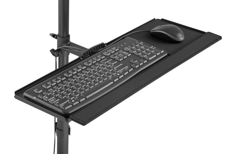 DIGITUS DA-90374 Mobiler Arbeitsplatz, max. 32 Zoll, rotierbar, Neigbar, Schwarz