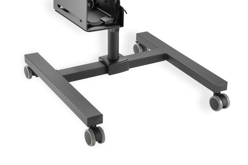 DIGITUS DA-90374 Mobiler Arbeitsplatz, max. 32 Zoll, rotierbar, Neigbar, Schwarz