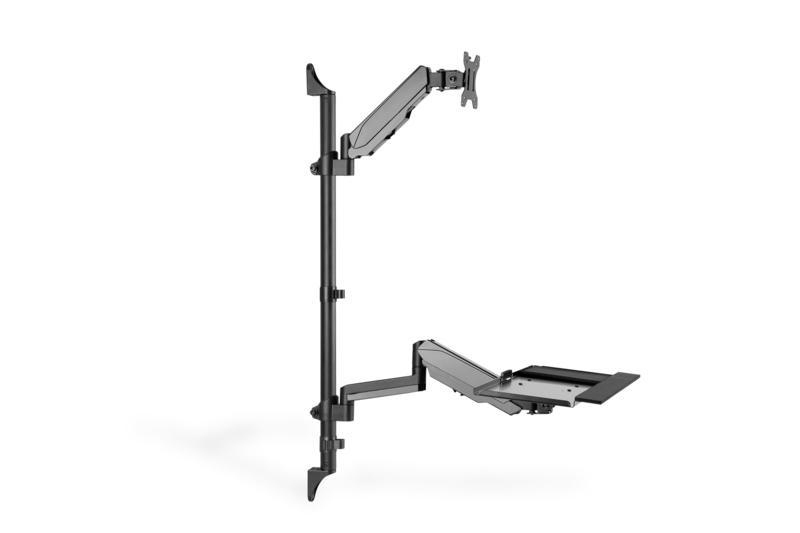 DIGITUS DA-90372 Wandhalterung, max. 32 Zoll, Schwenkbar, Neigbar, rotierbar, Weiß