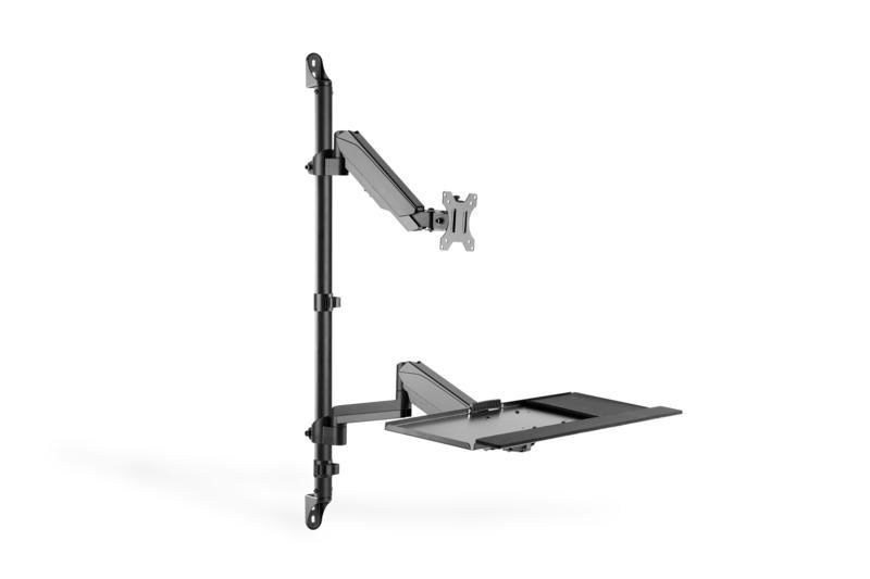 DIGITUS DA-90372 Wandhalterung, max. 32 Zoll, Schwenkbar, Neigbar, rotierbar, Weiß