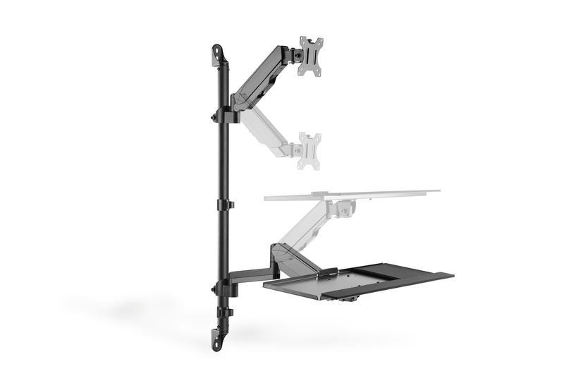 DIGITUS DA-90372 Wandhalterung, max. 32 Zoll, Schwenkbar, Neigbar, rotierbar, Weiß