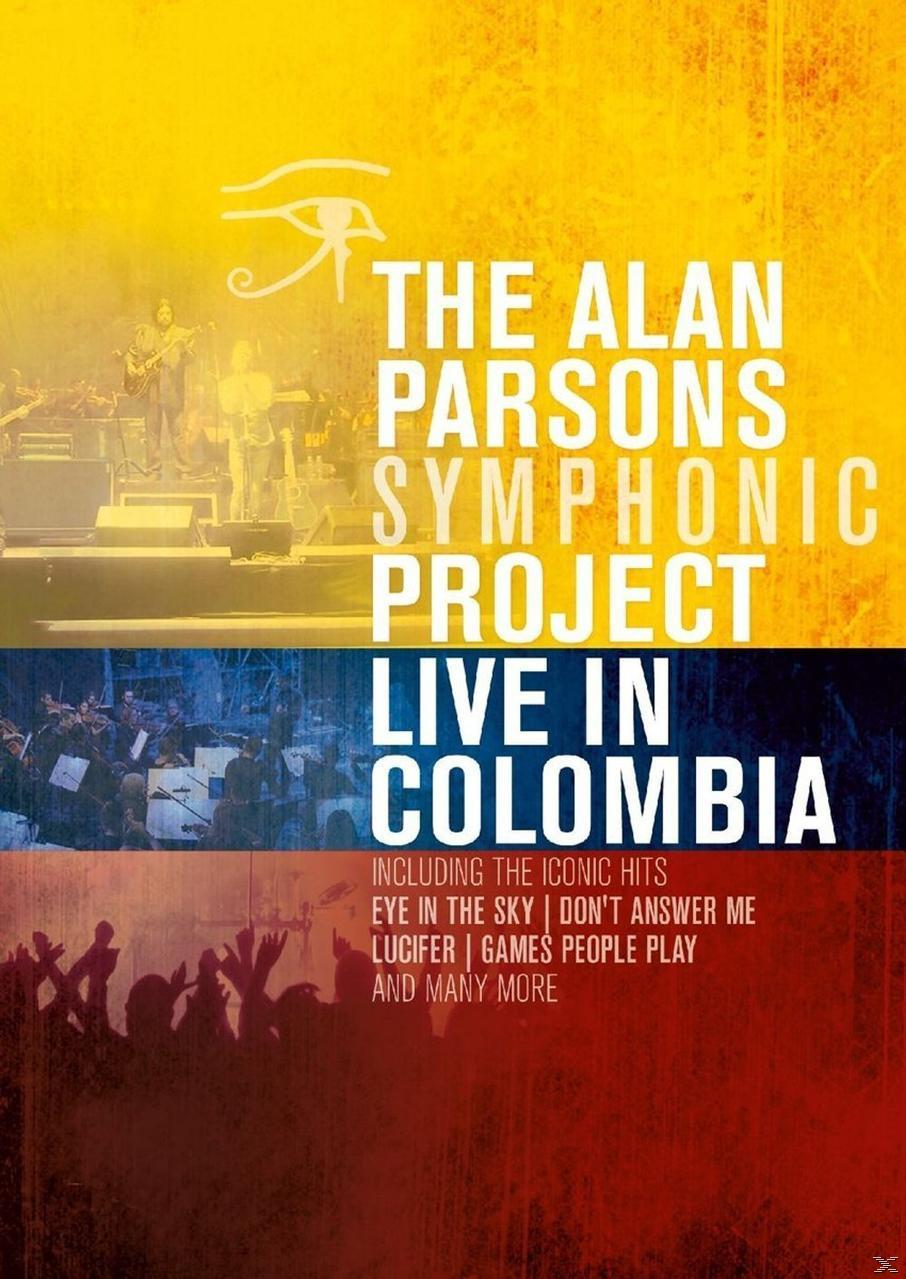 Albumcover mit gelben, blauen und roten Bändern. Text: The Alan Parsons Symphonic Project.
