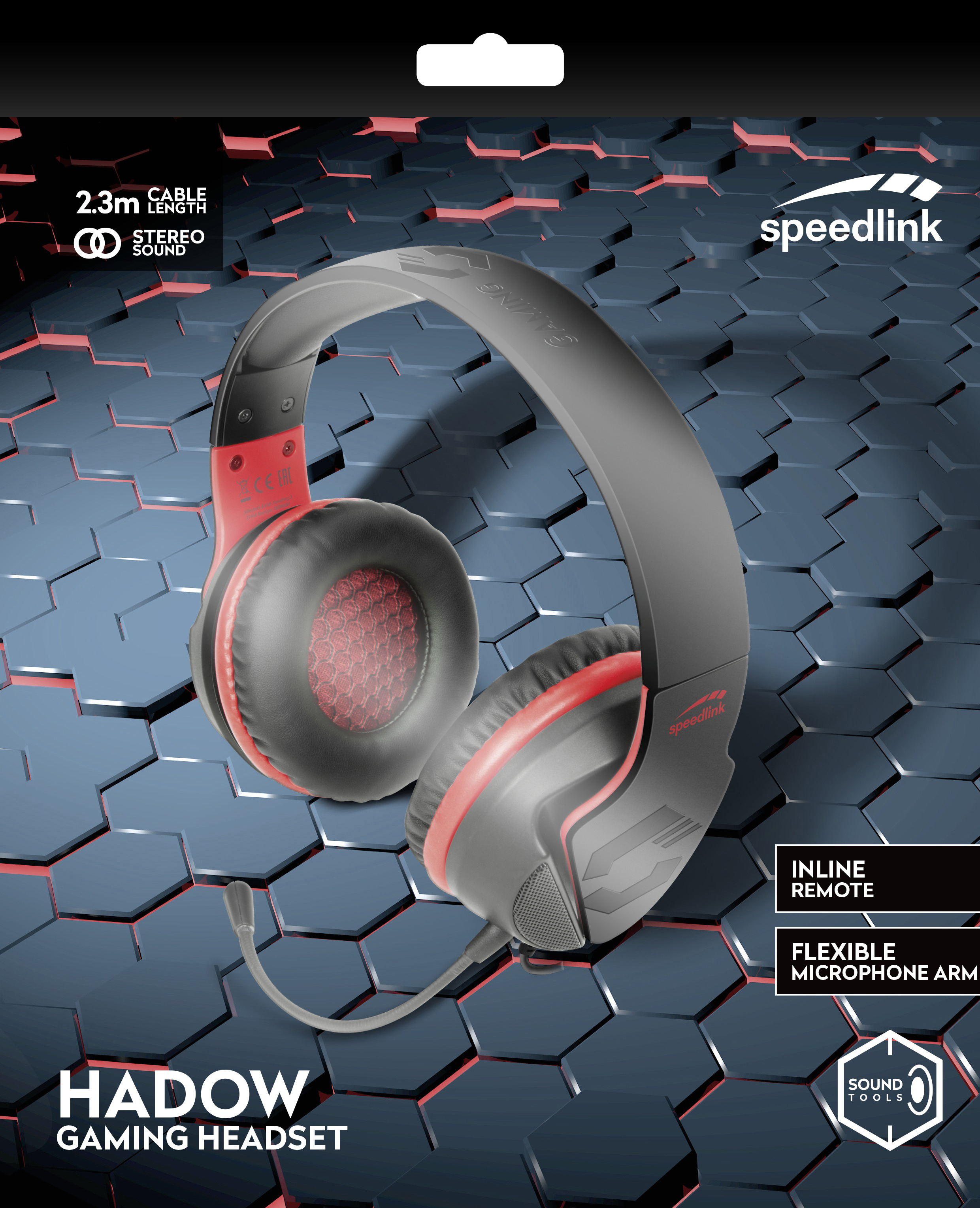SPEEDLINK HADOW, Over-ear Gaming Headset Schwarz/Rot