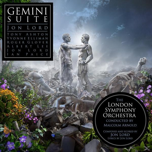 Albumcover von Gemini Suite mit Statuen.