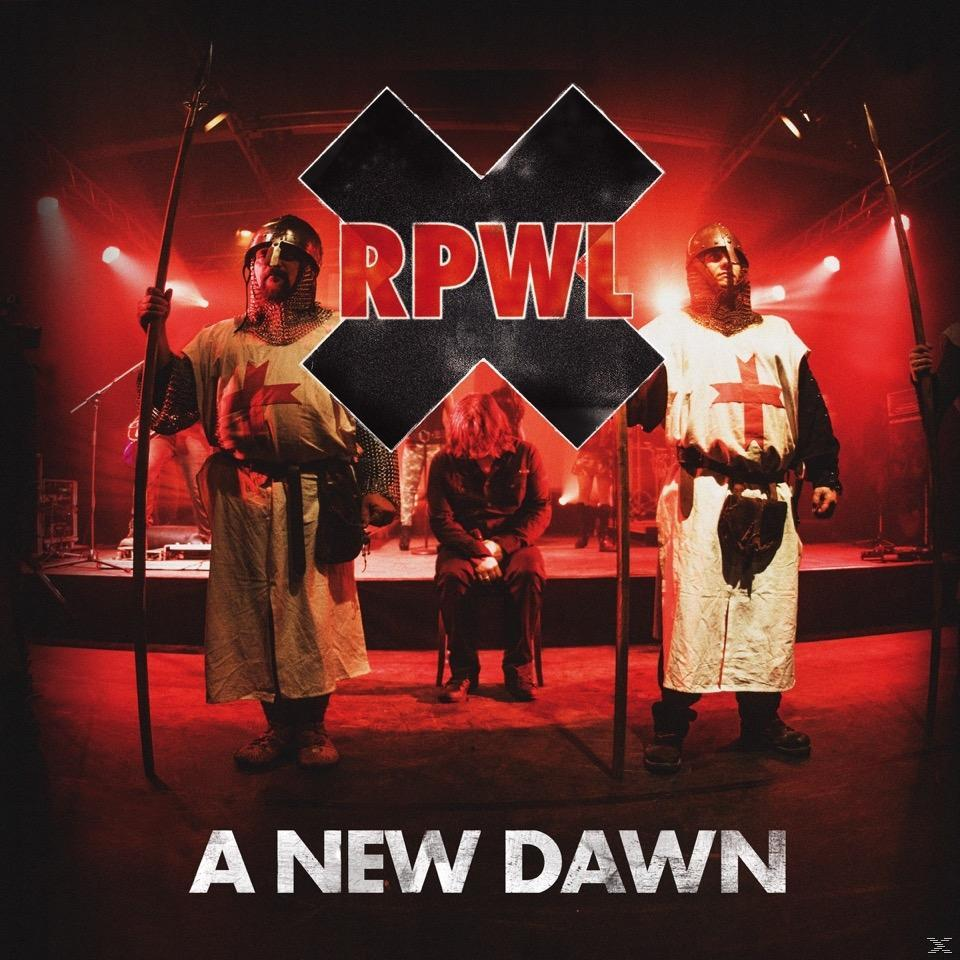 Albumcover mit zwei Rittern, die Speere halten, flankierend eine sitzende Figur, mit großem RPWL-Logo.