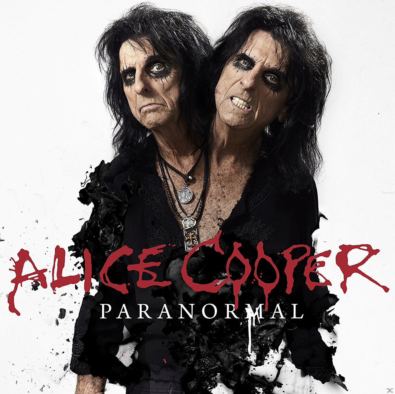 Albumcover von Alice Cooper. Doppelköpfiger Mann mit dunklem Make-up. Roter Text. Weißer Hintergrund.