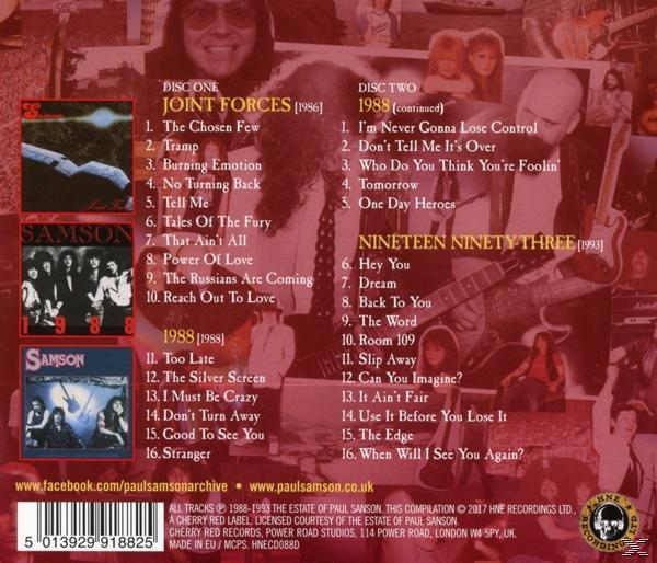 Samson - Joint Forces 1986-1993 (2CD Expanded Edition)  - (CD)