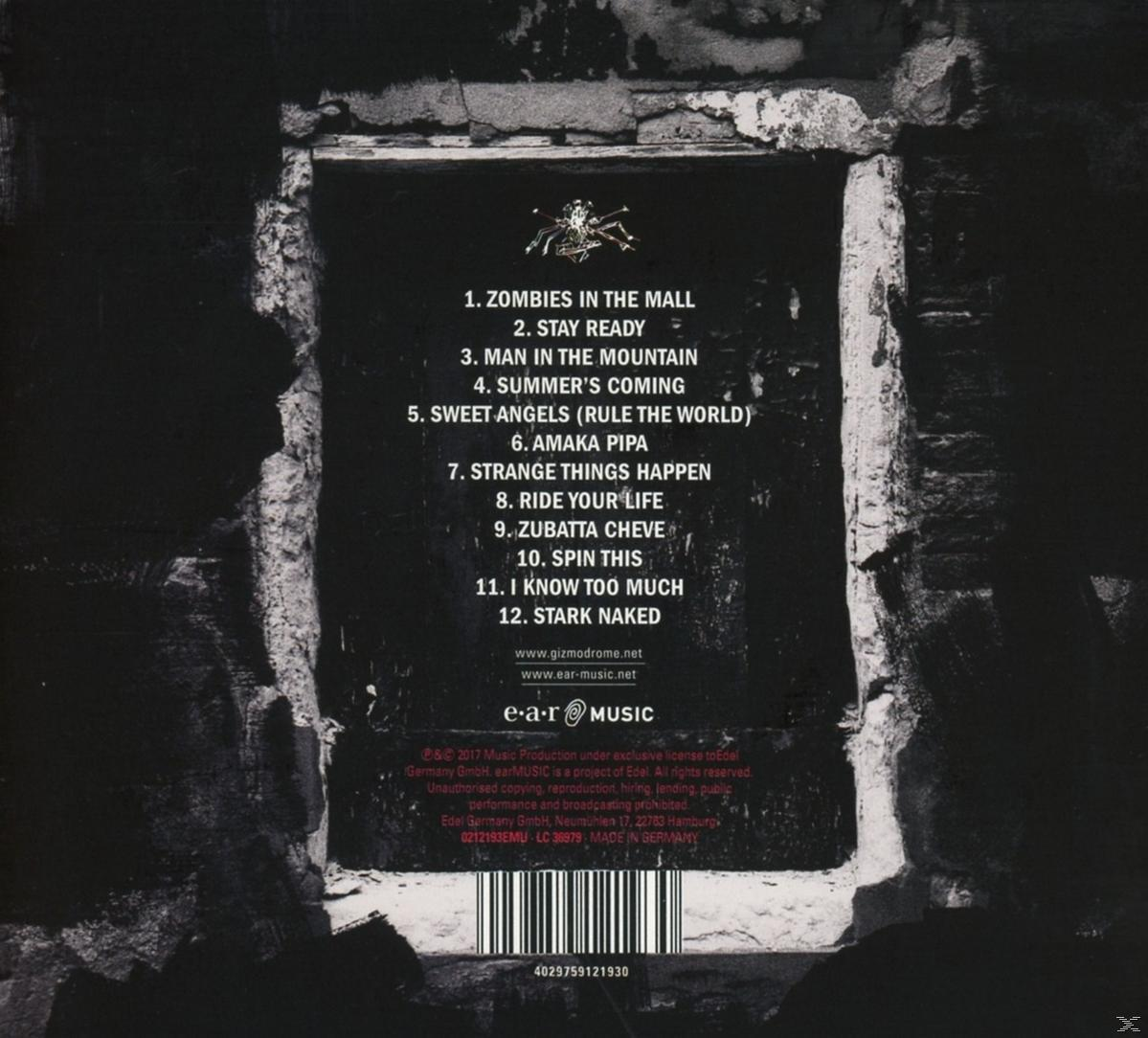 Albumcover mit Songtiteln und einem Hintergrund aus Steinmauer.