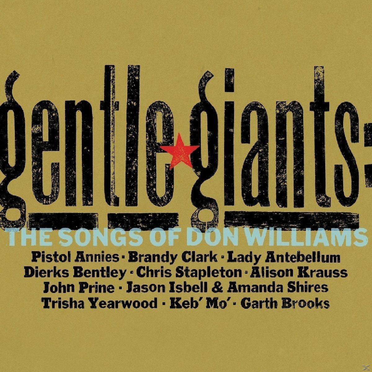 Albumcover. Text 'Gentle Giants' und Künstlernamen auf tanfarbenem Hintergrund.